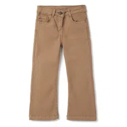 Tales & Stories Girls Brown Bootcut Washed Jeans-picture-14