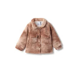 TALES & STORIES Girls Brown Polyester PU Jackets-picture-15