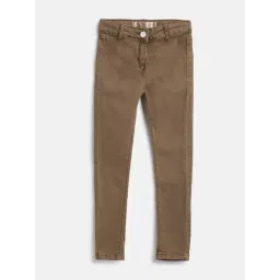 Tales & Stories Girls Brown Slim Fit Jeans image 1