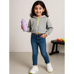 TALES & STORIES Girls Cotton Printed Hooded Pullover Sweatshirt-picture-30