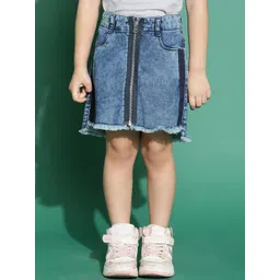 TALES & STORIES Girls Denim Straight Skirt-picture-39