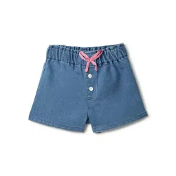 Tales & Stories Girls Light Blue Regular Fit Shorts-picture-35