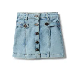 Tales & Stories Girls Light Blue Regular Fit Skirt-picture-36