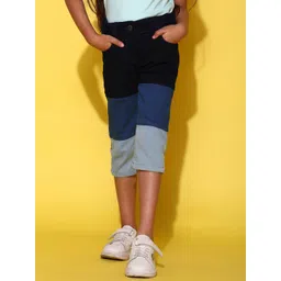 TALES & STORIES Girls Mid Rise Slim Fit Cotton Capris-picture-28