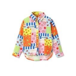 Tales & Stories Girls Multicolor Regular Fit Printed Shirt-picture-39