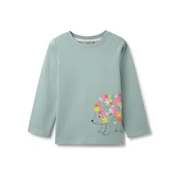 TALES & STORIES Girls Printed Embroidered Regular Fit Cotton T-shirt-picture-37