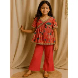 TALES & STORIES Girls Printed Top with Trousers-picture-17