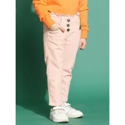 TALES & STORIES Girls Slim Fit Mid-Rise Coloured Shade Clean Look Cotton Jeans image 5