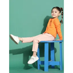 TALES & STORIES Girls Slim Fit Mid-Rise Coloured Shade Clean Look Cotton Jeans image 4