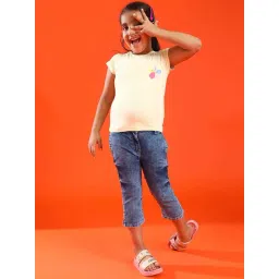 Tales & Stories Kids Blue Regular Fit Capri-picture-23