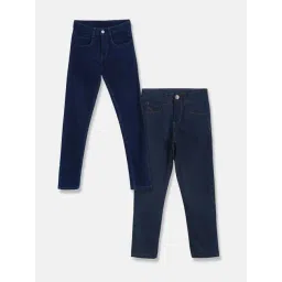 Tales & Stories Kids Blue Solid Jeans (Pack Of 2)-picture-23