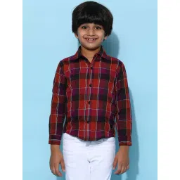 Tales & Stories Kids Multicolor Chequered Full Sleeves Shirt-picture-18