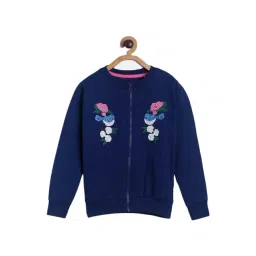 Tales & Stories Kids Navy Blue Embroidered Sweatshirt-picture-13