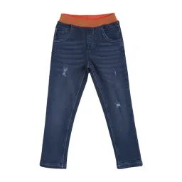 Tales & Stories Kids Navy Distressed Jeans-picture-29