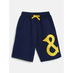 Tales & Stories Kids Navy Printed Bermuda-picture-38