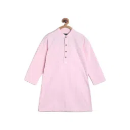 Tales & Stories Kids Pink Cotton Regular Fit Full Sleeves Kurta-picture-25