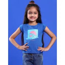 Tales & Stories Kids Royal Blue Cotton Printed T-Shirt-picture-16