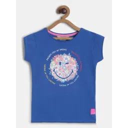 Tales & Stories Kids Royal Blue Floral Print T-Shirt-picture-11