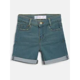 Tales & Stories Kids Teal Blue Regular Fit Shorts-picture-42