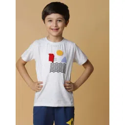 Tales & Stories Kids White Cotton Printed T-shirt-picture-38