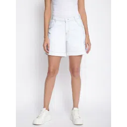 Tales & Stories Light Blue Regular Fit Shorts-picture-15