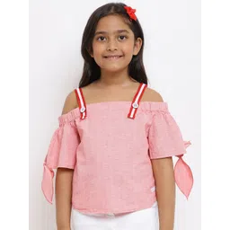 TALES & STORIES Pink Print Off-Shoulder Top-picture-13