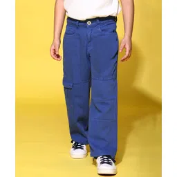 Tales & Stories Solid Cargo Pant - Blue-picture-16