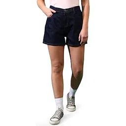 tales & stories Solid Denim Shorts for Women-Y117610-picture-55
