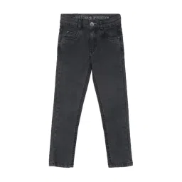 tales & stories Tales and Stories Kids Dark Grey Solid Jeans-picture-17