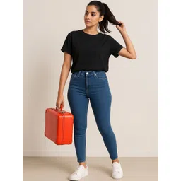 TALES & STORIES Women Skinny Fit Mid-Rise Stretchable Jeans-picture-19