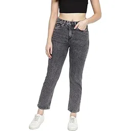 tales & stories Women's Black Spandex Solid Jeans-Y103602-picture-22