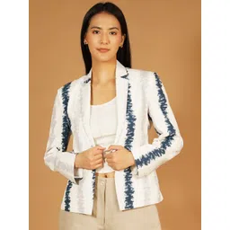 Talethread Printed Pure Cotton Single-Breasted Casual Blazer-picture-33