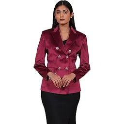 talethread Women's Cotton Velvet Blazer-picture-10