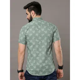 Tallwalker Abstract Printed Standard Slim Fit Cotton Casual Shirt image 3