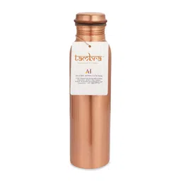 Tambra Copper-Toned Textured Pure Copper Jointless Water Bottle 1 ltr-picture-20