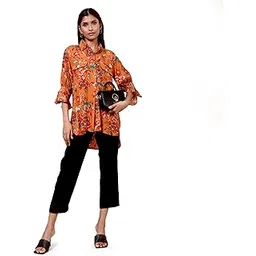 tamiska by narendra kumar Western Tunic for Women | Regular Wear,Rayon Material Printed Tops For Girls| Girls Summer Clothing Tops | Stylish Sleeve, Regular fit Tops-picture-34