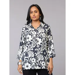 Tamiska By Narendra Kumar Women Floral Print Shirt Style Top-picture-34
