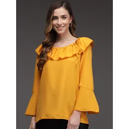 TANDUL Bell Sleeve Crepe Top-picture-16