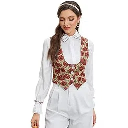 tandul Blazer - Multicolor Blazer, Single Breasted Sleeveless Casual Blazer For Women ( 6528 ) Small Size gifts for women-picture-53