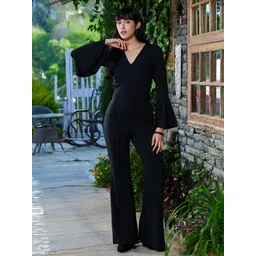 TANDUL Fashion Women Solid Black Jumpsuit-picture-11