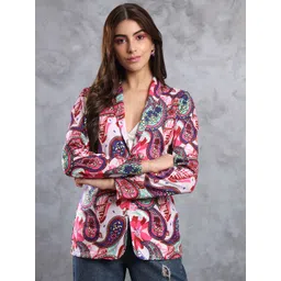 tandul FLEECE BLEND Printed Coat For Women-picture-25