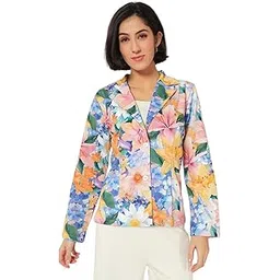 tandul Floral Print Multicolor Women's Coat - Fleece Full Sleeve (10368)-picture-48