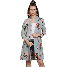 tandul Long Sleeves printed shrugs for women fashionable and Trendy long shrug for women and girls, Size -L gifts for women-picture-49