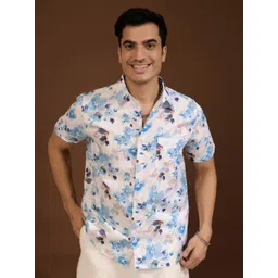 TANDUL Men Smart Fit Floral Printed Spread Collar Casual Shirt-picture-22