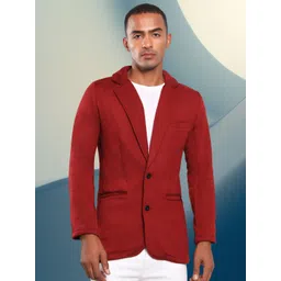 tandul Men Solid Single Breasted Casual Blazer-picture-13