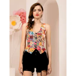 tandul Printed Women Waistcoat-picture-33