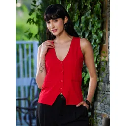 tandul Solid Women Waistcoat-picture-33