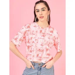 TANDUL Typography Printed Round Neck Top-picture-21