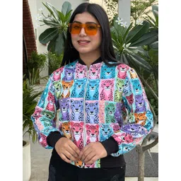 TANDUL Women Fleece Lightweight Bomber Jacket-picture-34