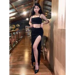 TANDUL Women Shoulder Straps Top And Skirts Co-Ords-picture-26